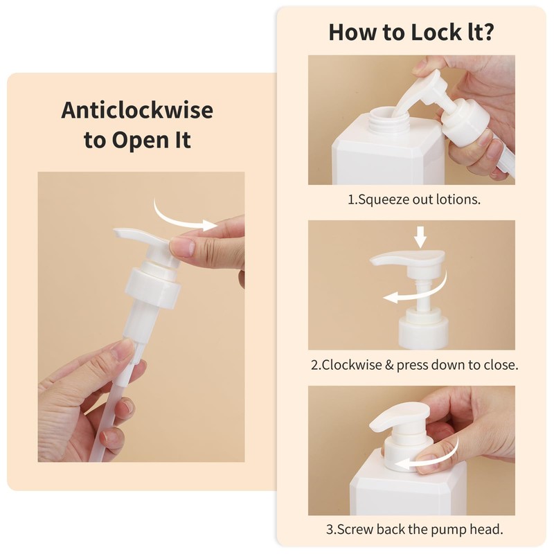 Segus Shower Soap Dispenser, 3 Pieces 800ml Shampoo and Conditioner