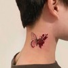 Nirbffo Temporary Tattoo Rose Red Flower for Women Body Arm