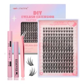 Kit Extensiones Pestañas Naturales 8-18mm Itntfn Lash Diy Color Negro Tipo de curvatura D
