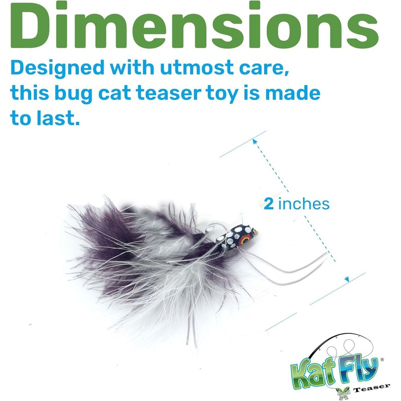 Kat Fly Cat Wand Refill Teaser Toy - Interactive Cat