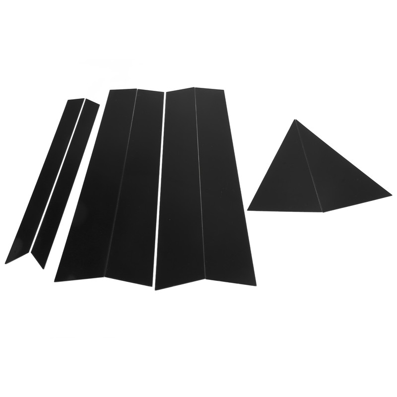 8PCS Door Window Pillar Trim Bright Black 4D Style PC