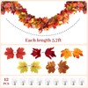 6 Pack 5.8Ft/Piece Fall Leaves Maple Leaf Garland for Mantle