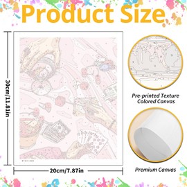 2 Pack Paint by Numbers Kit for Adults, Vintage Poker Boots Paint by Numbers for Adults, DIY Adult Painting by Numbers Beginners on Canvas Acrylic for Home Wall Art Decor 12x16Inch (Rolled Package)