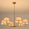 KUSSCO 6-Light Boho Rattan Chandelier 39″ Rattan Pendant Light with