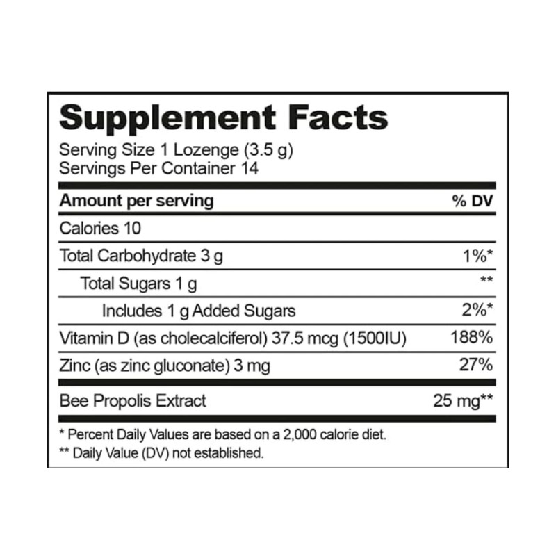 Soothing Lozenges Honey - Immune Support with Vitamin D, Zinc