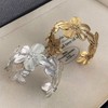 Flower Bracelet for Women Gold Cuff Chunky Bracelet for Women