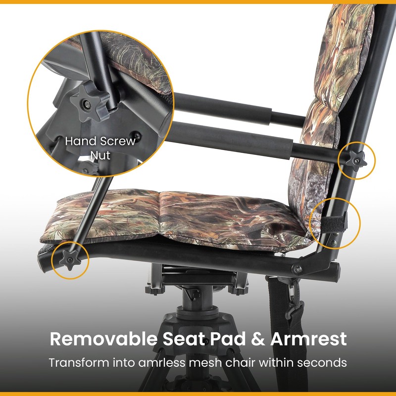 ARROWHEAD OUTDOOR Wide Folding 360° Hunting Swivel Blind Chair with