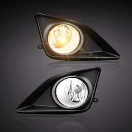 Boxlight Fog Light Assembly for Toyota Corolla 2008-2010 Fog Light Kit with H11 12V 55W Halogen Bulbs Front Fog Lamps Included Switch Wiring Harness and Bezels