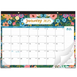 2025 Desk Calendar - 2025 Calendar from Jan. 2025 - Dec. 2025, Monthly Desk Calendar 2025, Calendar 12x17 with Corner Protector and Large Ruled Blocks