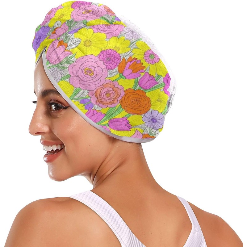 Toalla de cabello de secado rápido con botones para todos