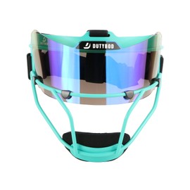 DUTYBOD Softball Face Mask Lightweight and Comfortable with Wide Field Vision fit All Ages - Durable and Safety Softball Face Mask Sets (Green-Blue)