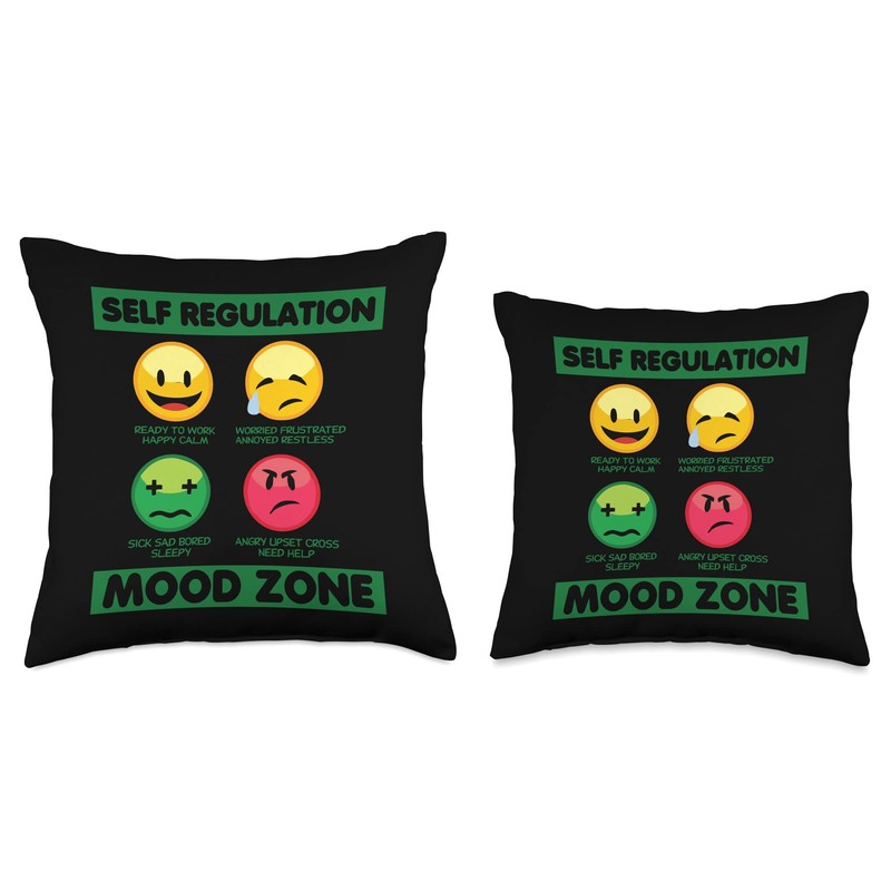 Self Regulation Mood Zone, Occupational Therapy Therapist Throw Pillow