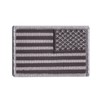 Rothco Iron On/Sew On Embroidered US Flag Patch (Black/Silver Reverse)