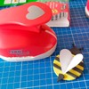 Fixo Punch with Shapes Heart, Jumbo, Red