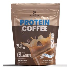 Rapid Fire Café Proteico 10 G, Colágeno, 15 Porciones, Apto                                                                                           