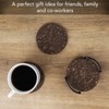 Thirstystone Set of 6 Thick Dark Cork Coasters in Attractive