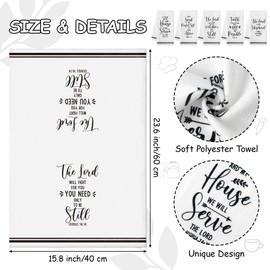 R HORSE 5Pcs Religious Christian Kitchen Dish Towel, Bible Verse Absorbent Quick Dry Cloth Dish Tea Towels, Reusable Bar Hand Dishcloths Home Holiday Decor Christian Gifts for Women Men Housewarming