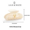 LILIE&WHITE Acrylic Letter Hair Clips For Women Stylish V Initial