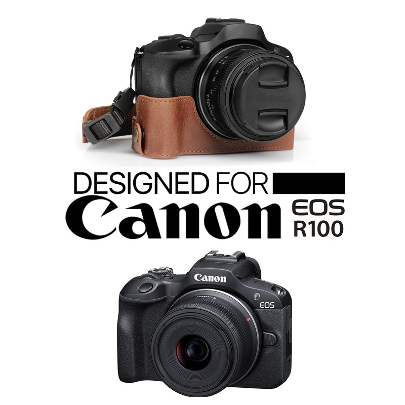 MegaGear Ever Ready Genuine Leather Half Camera Case Compatible with