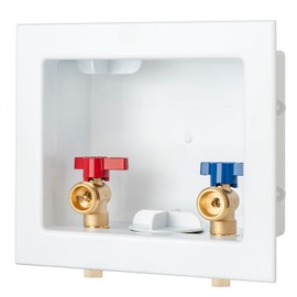 Lidertik Washing Machine Outlet Box CPVC 1/2 inch with Stainless Steel Hammer Arrestors, Inlet 1/2 inch CPVC Pipe Fitting x Outlet 3/4 inch Male Thread LI-XYJH-641