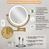 LEDOOLE 8” Wall Mounted Makeup Mirror 1X/10X Magnification, Rechargeable 2