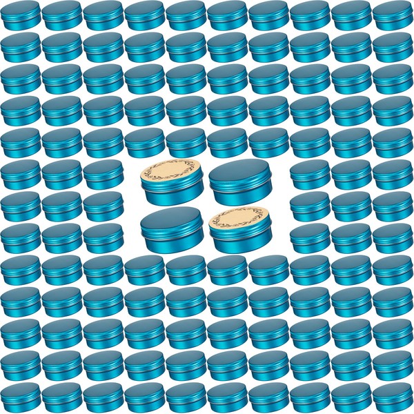 140 Pack 3oz/90ml Screw Top Aluminum Tin Jars with Screw