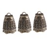 Operitacx 2sets Small Brass Bell Retro Keychain Pendants Chains Bronze