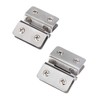 2 Pieces Glass Door Clamp Hinge,Zinc alloy Folding Door Hinge