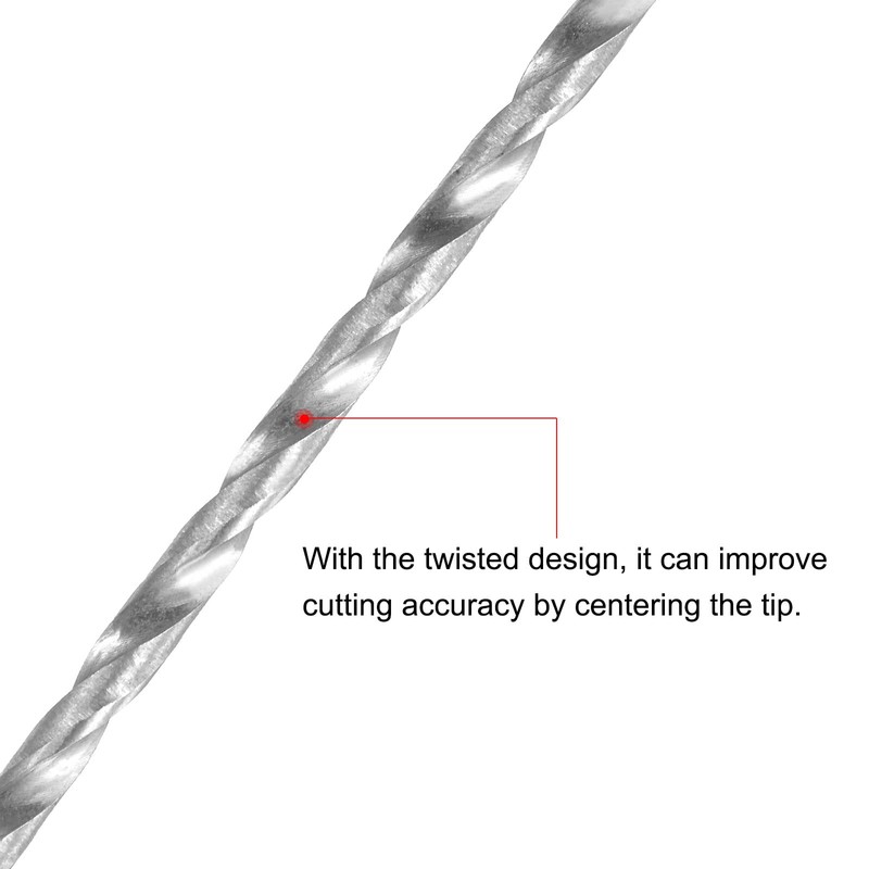sourcing map HSS(High Speed Steel) Extra Long Twist Drill Bits,
