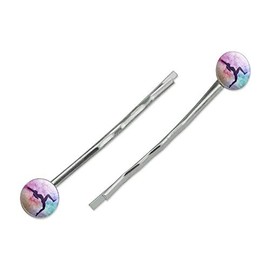 High Lunge Crescent Variation Yoga Pose Bobby Pins Barrettes Hair Styling Clips