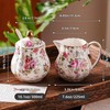 Agyiuns Ceramic Sugar and Creamer Set, 3 Piece Set with