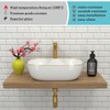 J-FAMILY 18.3'' x 13'' Bathroom Vessel Sink Above Counter White