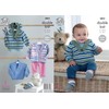 King Cole 4803 Knitting Pattern Hoody Sweater Cardigan Socks in