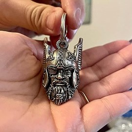 Playstala The Guardian of The Viking God of Odin,Good Luck Charm,Biker Gift,Rides a Bell to dispel Bad Luck,Odin Viking God Bravo Bell,Gremlin Guardian Ride Bell,2pcs