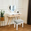 SINOSSO Soft Velvet Vanity Bench Cover, (15"- 19.5") L x