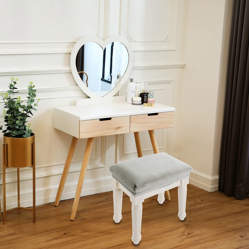 SINOSSO Soft Velvet Vanity Bench Cover, (15"- 19.5") L x