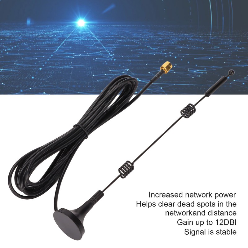 2pcs Digital Antenna 12DBI Gain PVC Material 2.4GHz 5GHZ Omnidirectional