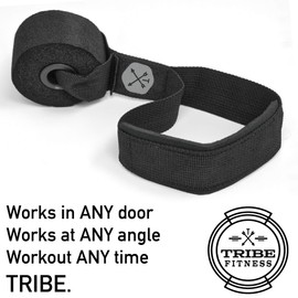 TRIBE Resistance Bands Accessories Equipment System for Home Gym, Exercise, Workout, Tube Bands & Cable Machines. Premium Ankle Straps, Door Anchor & Cushioned Handles. Heavy Duty Handle & Attachments