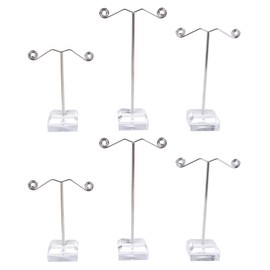 SOIMISS Set of 6 Acrylic Earring Holder Jewellery Stand Display T Shape Style Stand Display