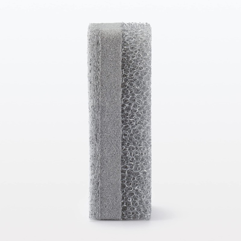 Mujinrushi Ryohin Urethane Foam Three-Layer Sponge 6×12×3.5cm Gray 3-Piece Set