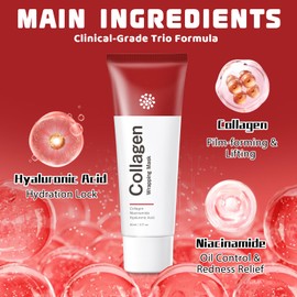 Collagen Wrapping Mask, 2.71oz/80ml Collagen Peel off Face Mask for Hydrating, Shrinking pores, Wrinkles Fine Lines, Glowing Skin, Deep Repairing