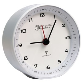 Miraval Premiumline DCF77 Wireless Alarm Clock Travel Alarm Clock Analogue Alarm Clock Silent No Ticking Design Radio Alarm Clock