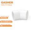 GASHER 25PCS PVC Pipe Fitting 1" PVC 45 Degree Elbow,