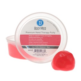 BodyMed Premium Hand Therapy Putty, Red, 6 Oz., Medium, Strengthening Therapy Putty for Physical Rehabilitation