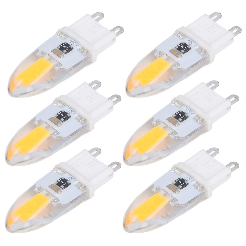 6PCS G9 LED COB Light Bulb 500LM Ceiling Lamp Bulb