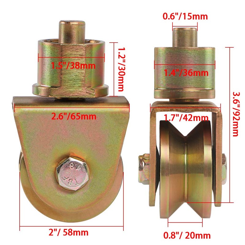 Skelang Sliding Gate Wheels 2.5”, V Groove Caster with 360