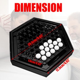Chess Sets Board Game - Abalone Family Strategy Game for Adult, Desktop Home Marble Chess Game Set for Intellectual Development, Table Games & Party Fun