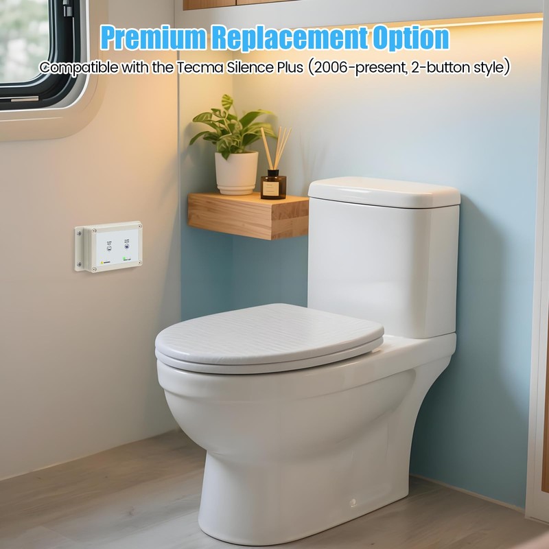 36387 RV Toilet Switch Panel, Wall Switch with Dual Flush