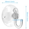 Piutouyar 20Pcs Clear Suction Cup Hooks 30mm/1.2" Plastic Sucker Pads