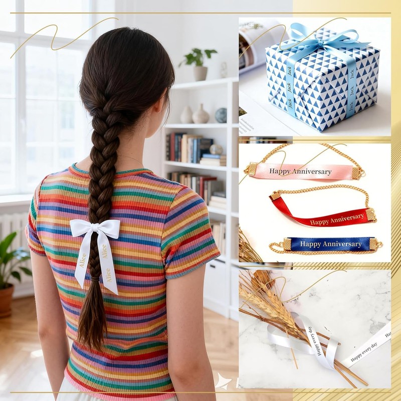 Phomemo P12 Satin Ribbon Label Tape Ribbon for Gift Wrapping,
